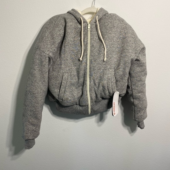 NEW Madewell MWL Reversible Puffer Hoodie Jacket XS - Picture 3 of 10